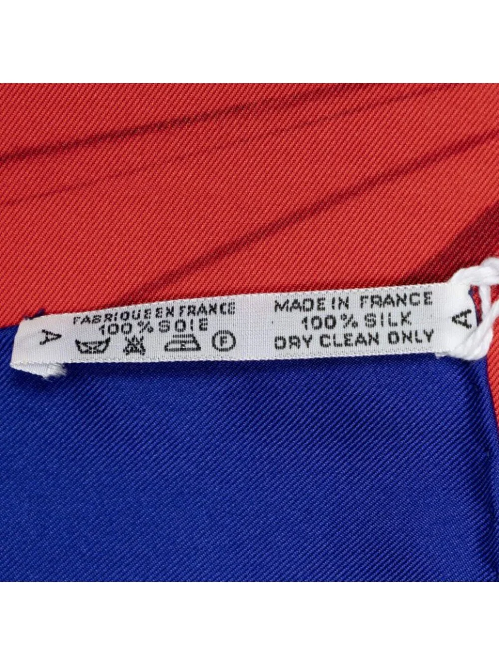 Hermes Scarf Blue Red Twill Silk